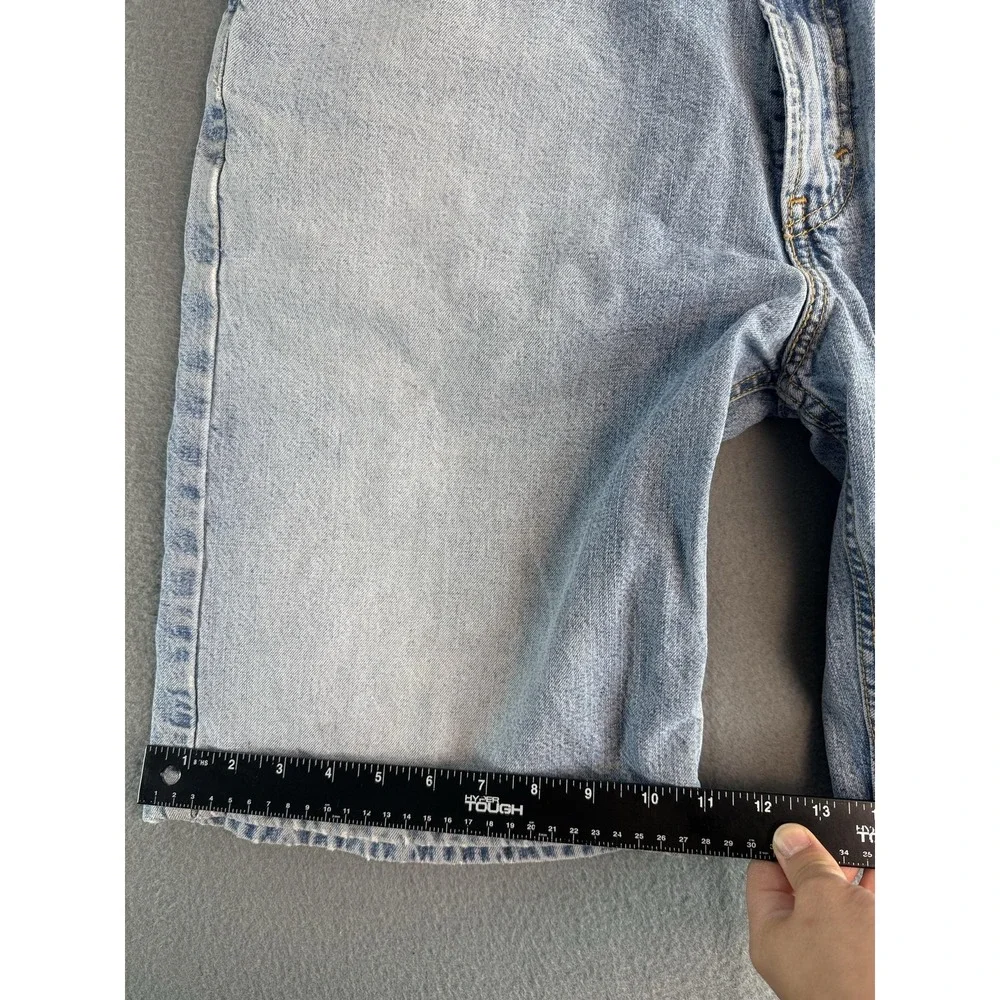 Levi's 569 Shorts Mens 34 Light Wash Blue Denim Loose 11 Inseam Casual Summer